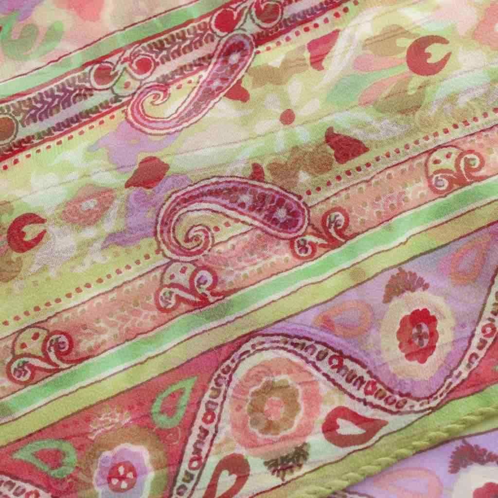 エトロ ETRO ストール 花柄 シルク シアー 総柄 マルチカラー □GY18