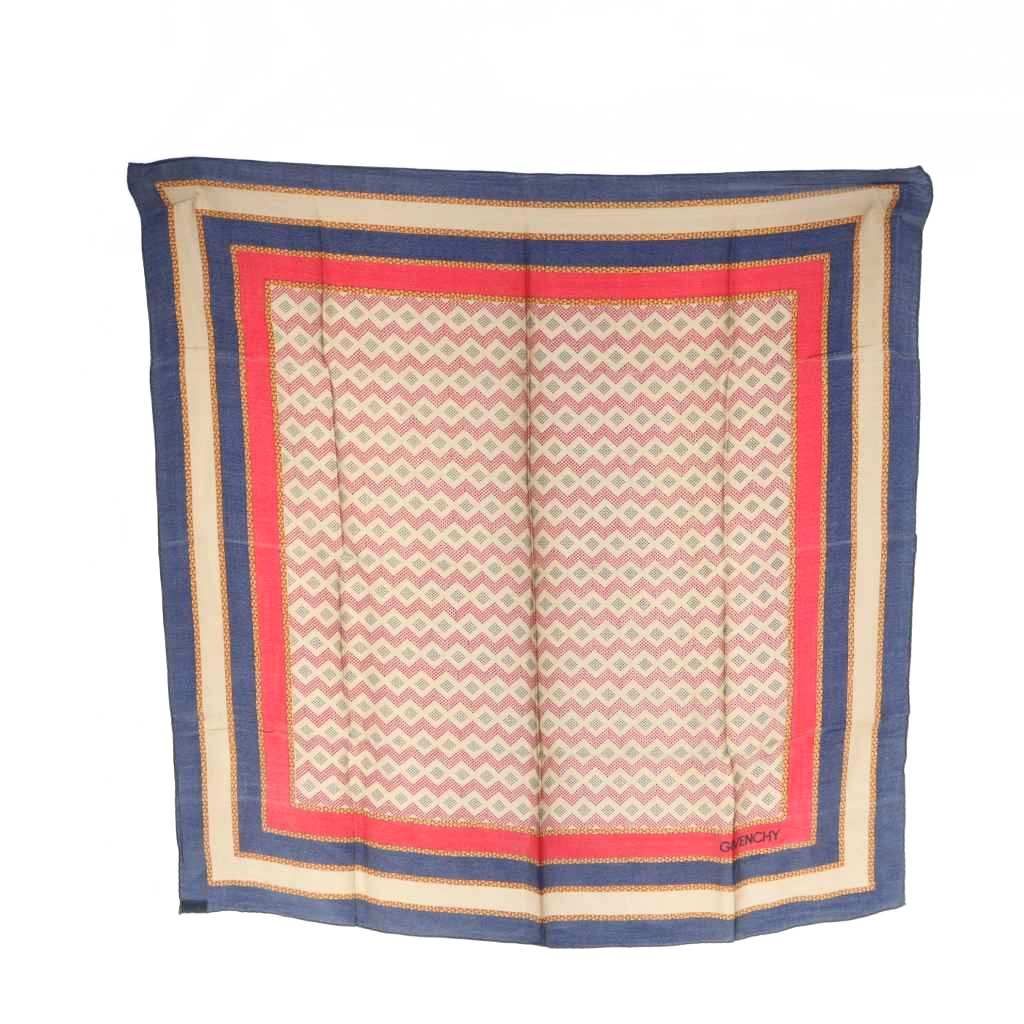 ジバンシィ GIVENCHY 大判スカーフ ストール 総柄 ロゴ 絹 シルク