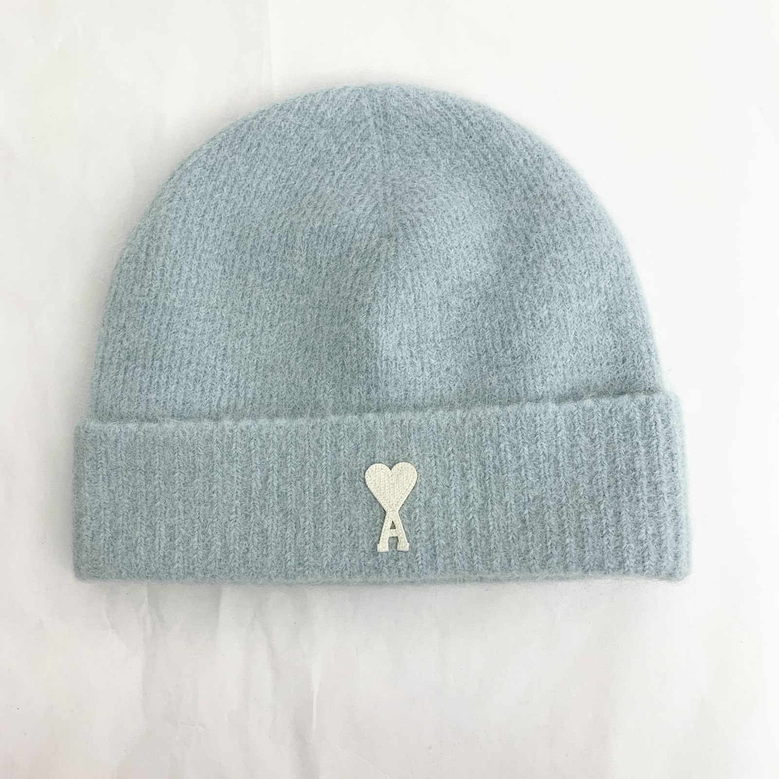 未使用 AMI DE COEUR CLOUDY ニット帽 ブルー 水色 AMI PARIS