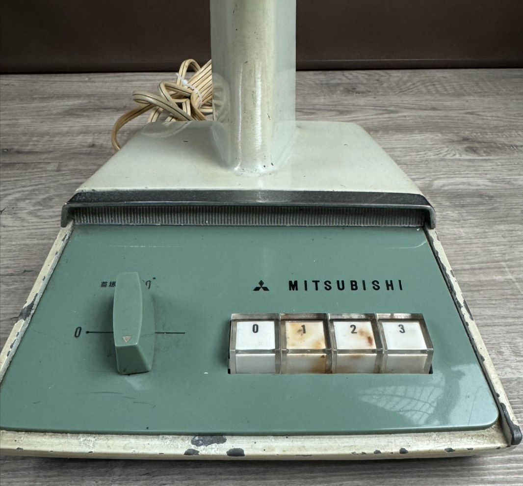 三菱 扇風機 D35-L2型 35cm 細目扇 オリーブ 三菱電機株式会社 動作OK