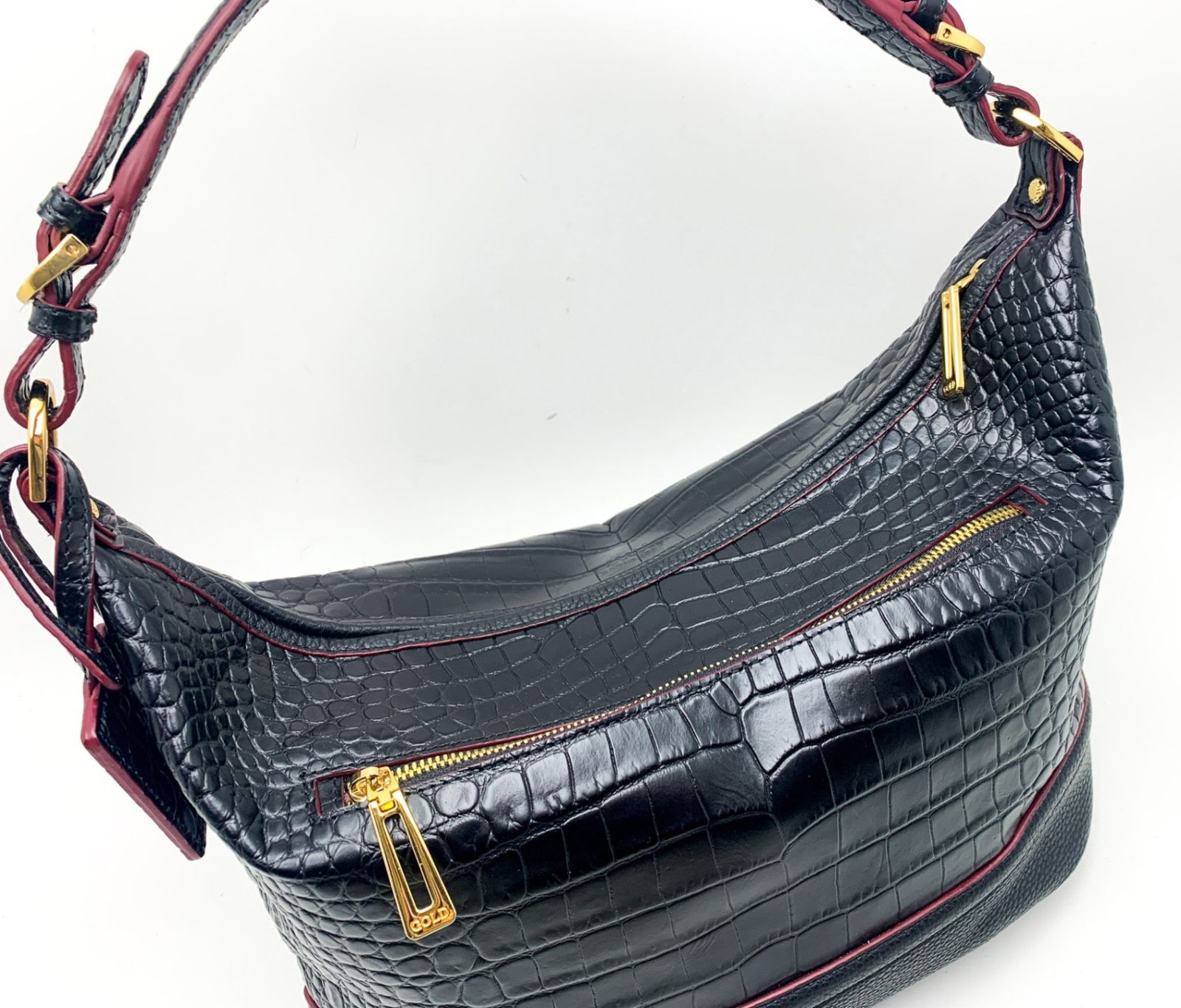 COCOCELUX GOLD ココセリュックス ゴールド クロコ型押し ホーボー