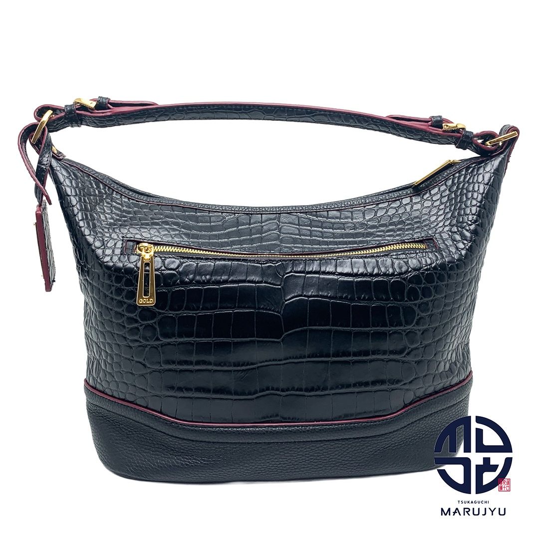 COCOCELUX GOLD ココセリュックス ゴールド クロコ型押し ホーボー