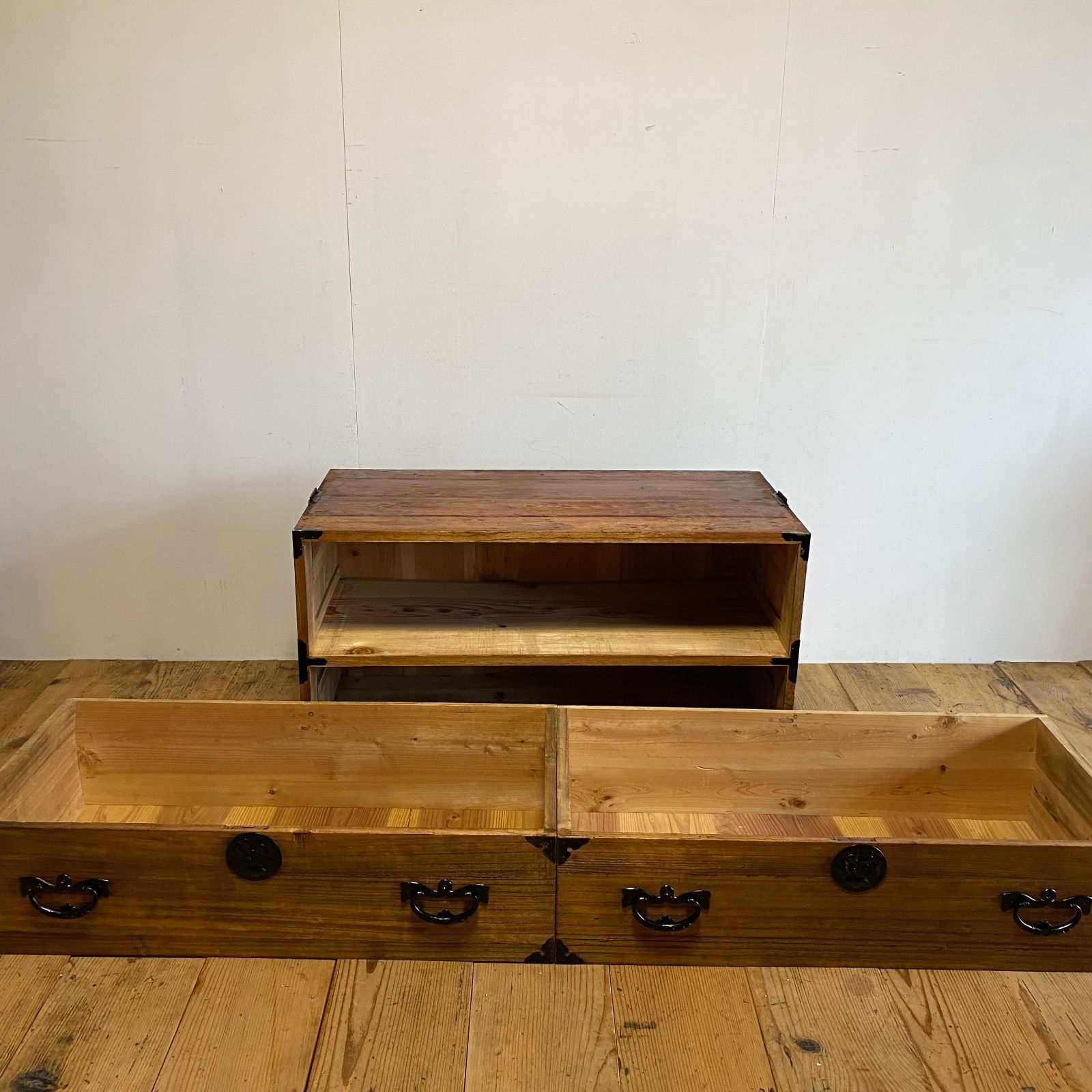 アンティーク 古家具 ローボード 和箪笥 引き出し収納 テレビ台 無垢材