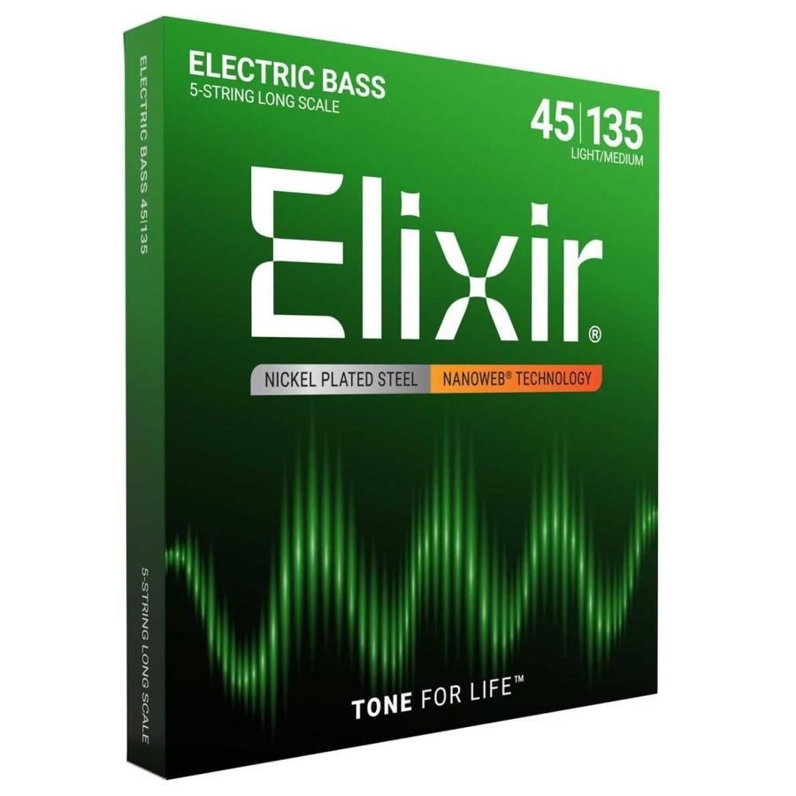 【エレキベース弦】Elixir ベース弦 14207 NANOWEB 5弦 LONG SCALE LIGHT/MEDIUM 45-135 NICKEL PLATED 【エレキベース弦】Elixir ベース弦 14207 NANOWEB 5弦 LONG SCALE LIGHT/MEDIUM 45-135 NICKEL PLATED