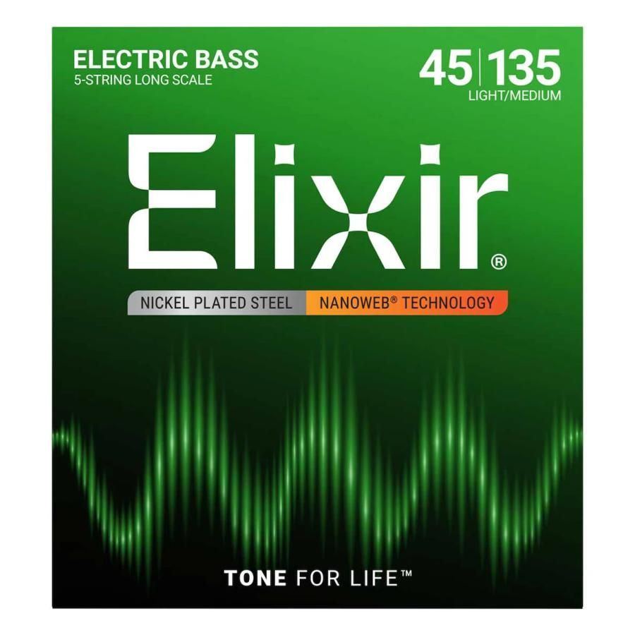 【エレキベース弦】Elixir ベース弦 14207 NANOWEB 5弦 LONG SCALE LIGHT/MEDIUM 45-135 NICKEL PLATED の商品写真