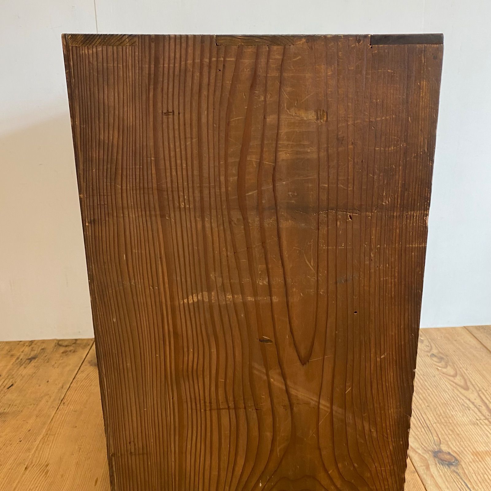 アンティーク 古家具 ガラス戸棚 水屋箪笥 引き出し付き 飾り棚 収納棚