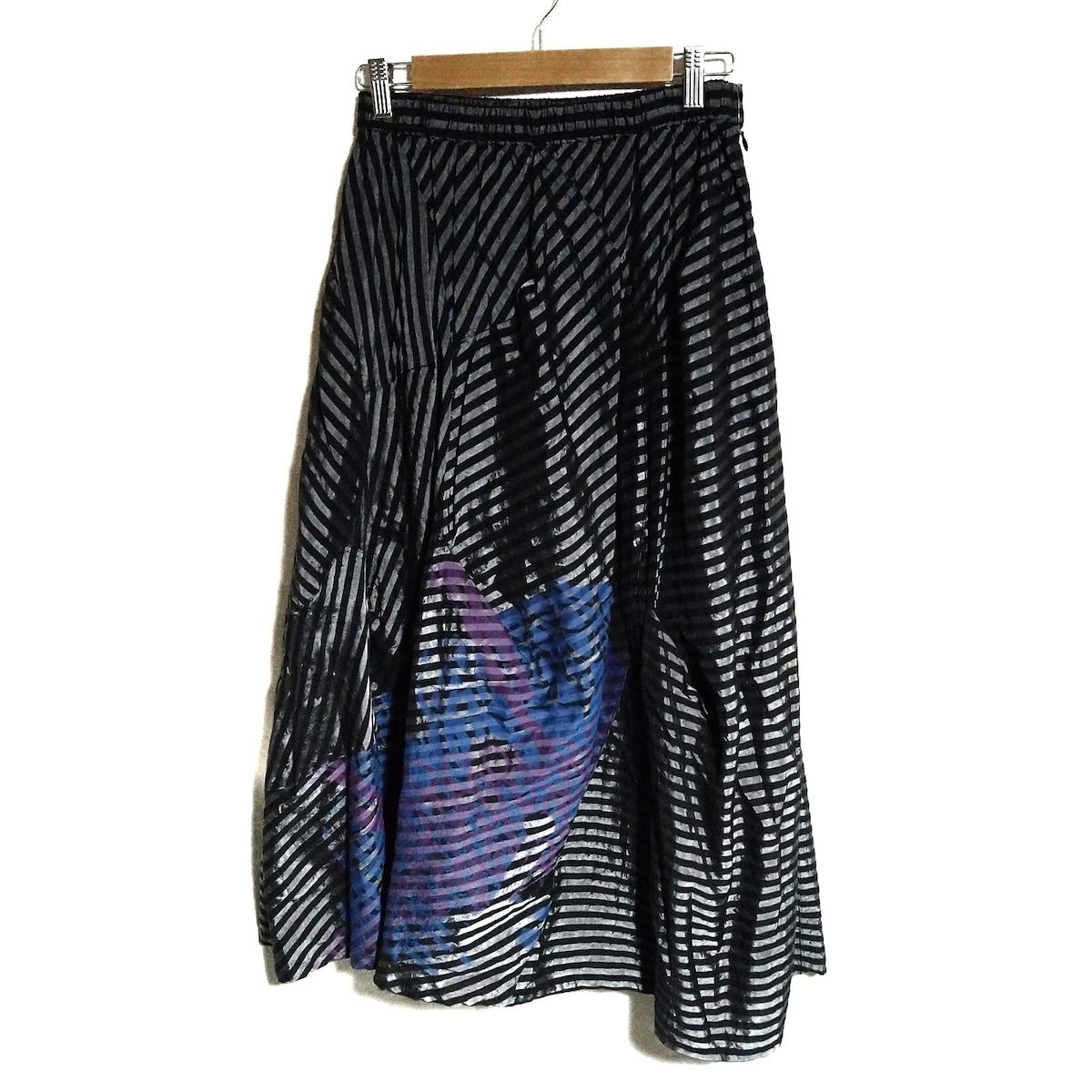 センソユニコ慈雨　ロングスカート 黒 ドット模様　アシンメトリー センソユニコ慈雨ロングスカート 黒 ドット模様アシンメトリー