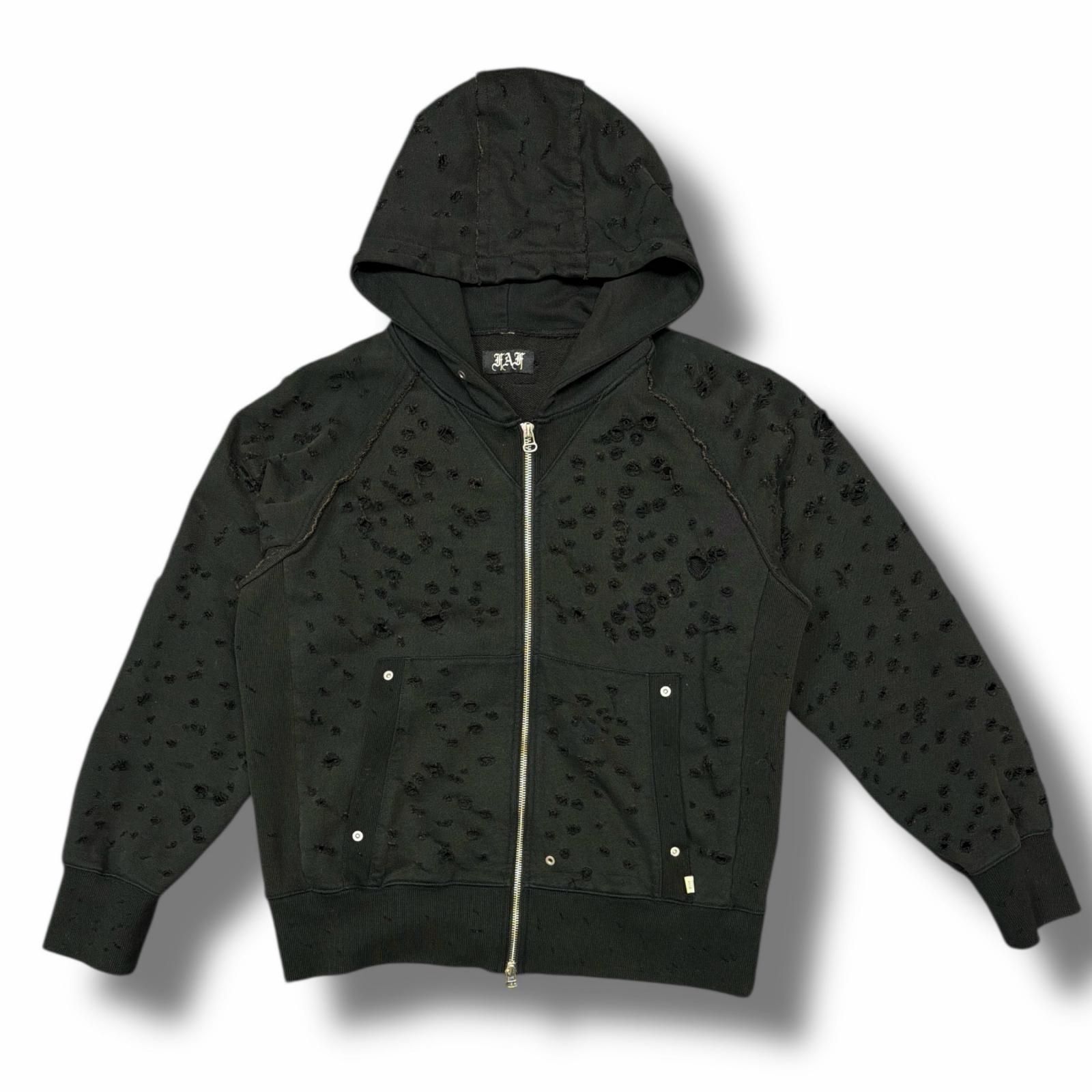 FAF パーカーDameged Zip up Hoodie サイズ3 大阪販売店 FAF パーカーDameged Zip up Hoodie サイズ3 【公式通販】