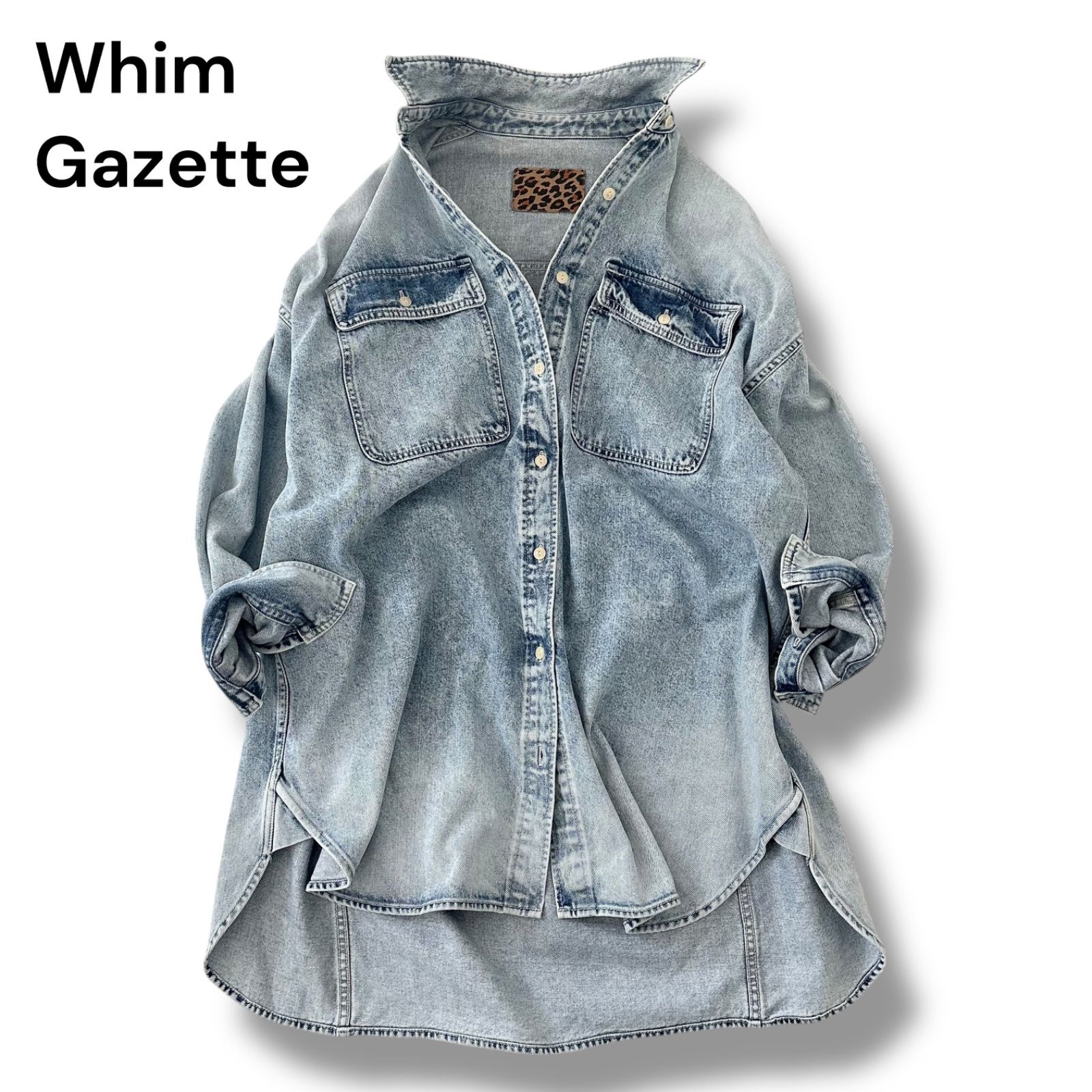 Whim Gazette ウィム ガゼット 11ozケミカルデニムシャツワンピース
