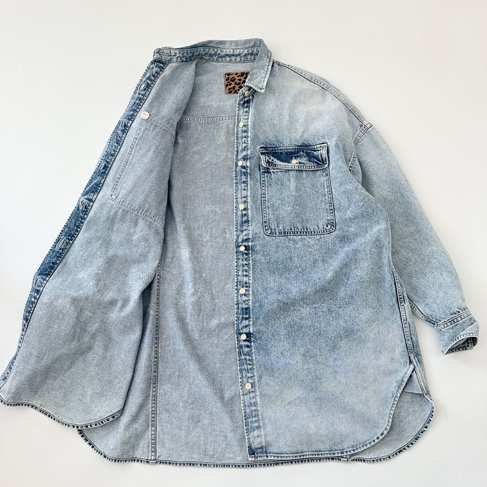 Whim Gazette ウィム ガゼット 11ozケミカルデニムシャツワンピース