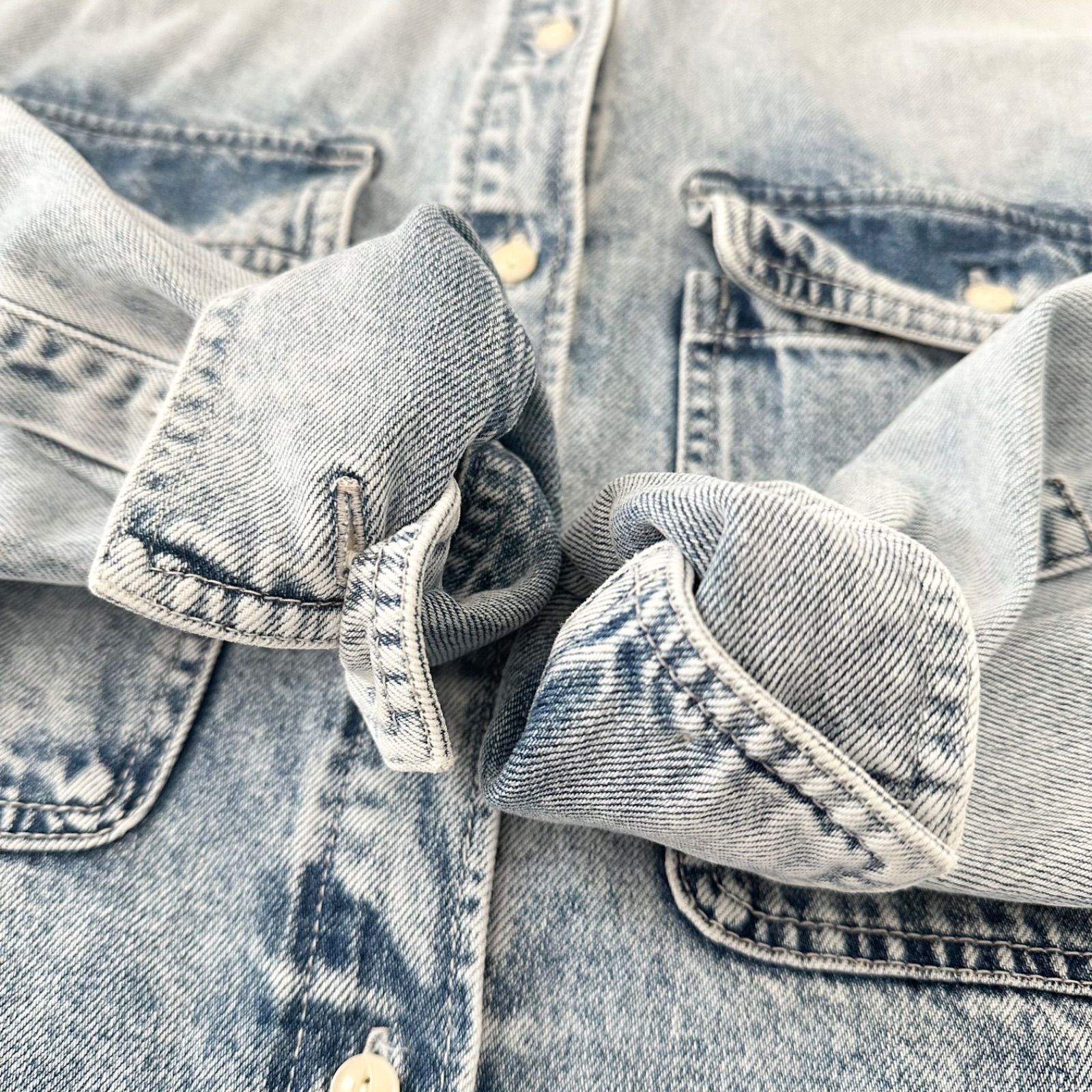 Whim Gazette ウィム ガゼット 11ozケミカルデニムシャツワンピース