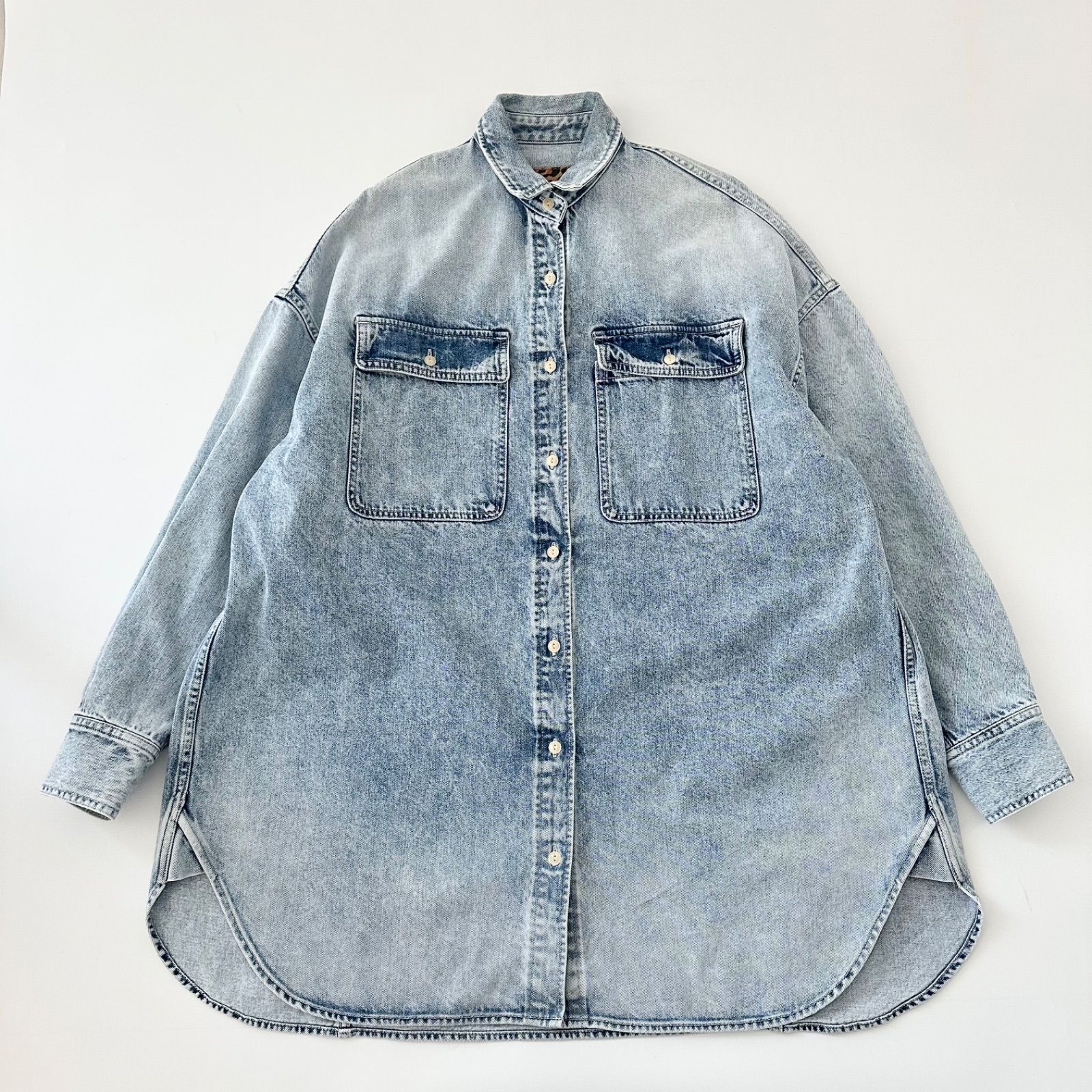 Whim Gazette ウィム ガゼット 11ozケミカルデニムシャツワンピース