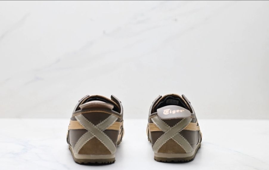 Onitsuka Tiger MEXICO 66 ブラウン×ベージュ レザー スニーカー