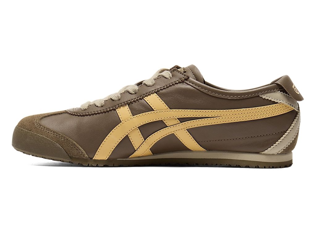 Onitsuka Tiger MEXICO 66 ブラウン×ベージュ レザー スニーカー