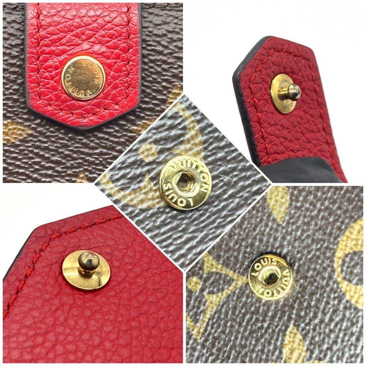 赤が導く凛とした華】 LOUIS VUITTON ルイヴィトン 二つ折り財布