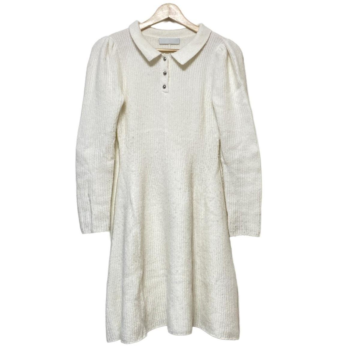 CELFORD アイボリー 長袖ひざ丈ワンピース36 CELFORD(セルフォード) ワンピース サイズ36 S レディース