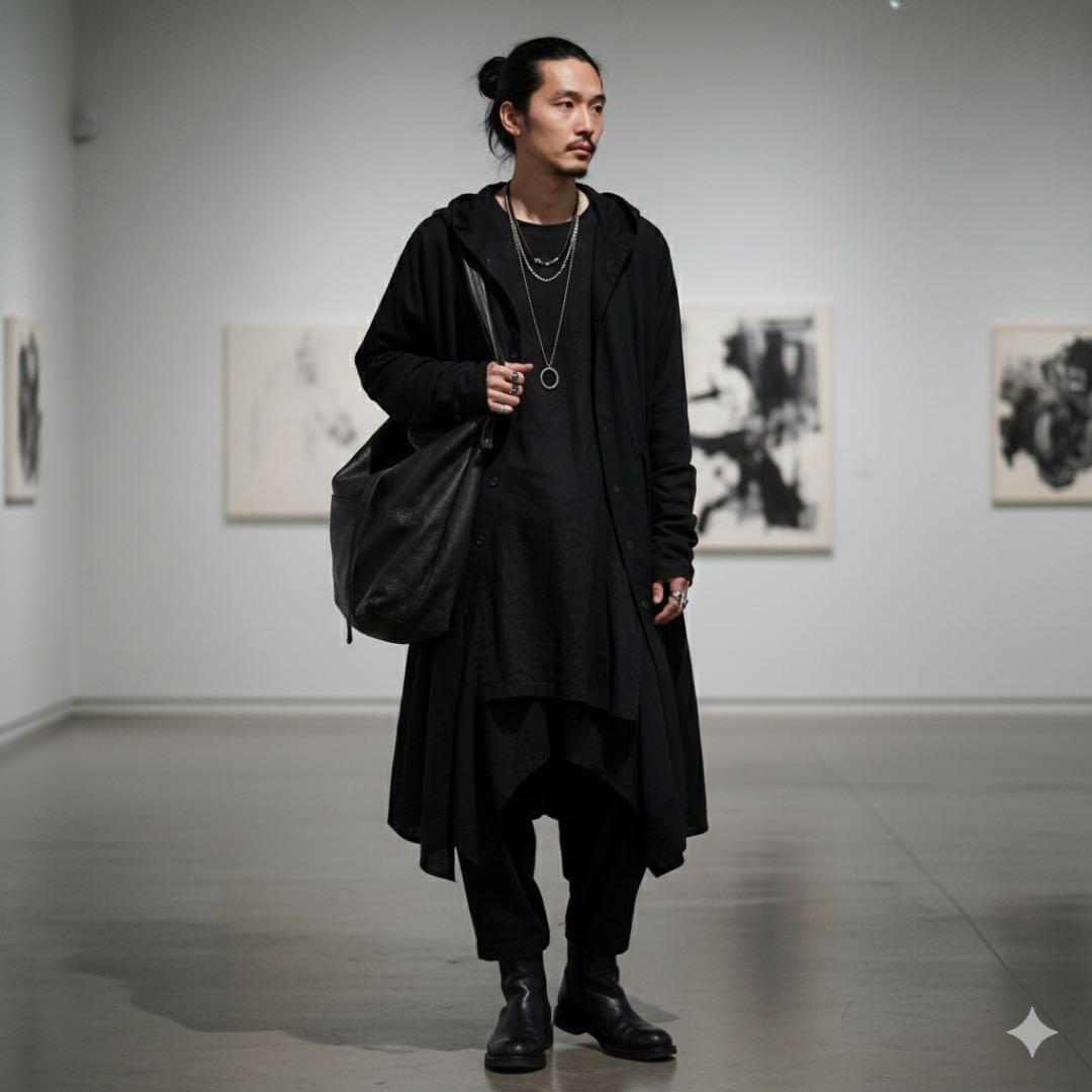 【美品】YOHJI YAMAMOTO +NOIR プリーツ ロングワンピース 極美品 Yohji Yamamoto + Noir ヨウジヤマモトプリュスノアール LONG