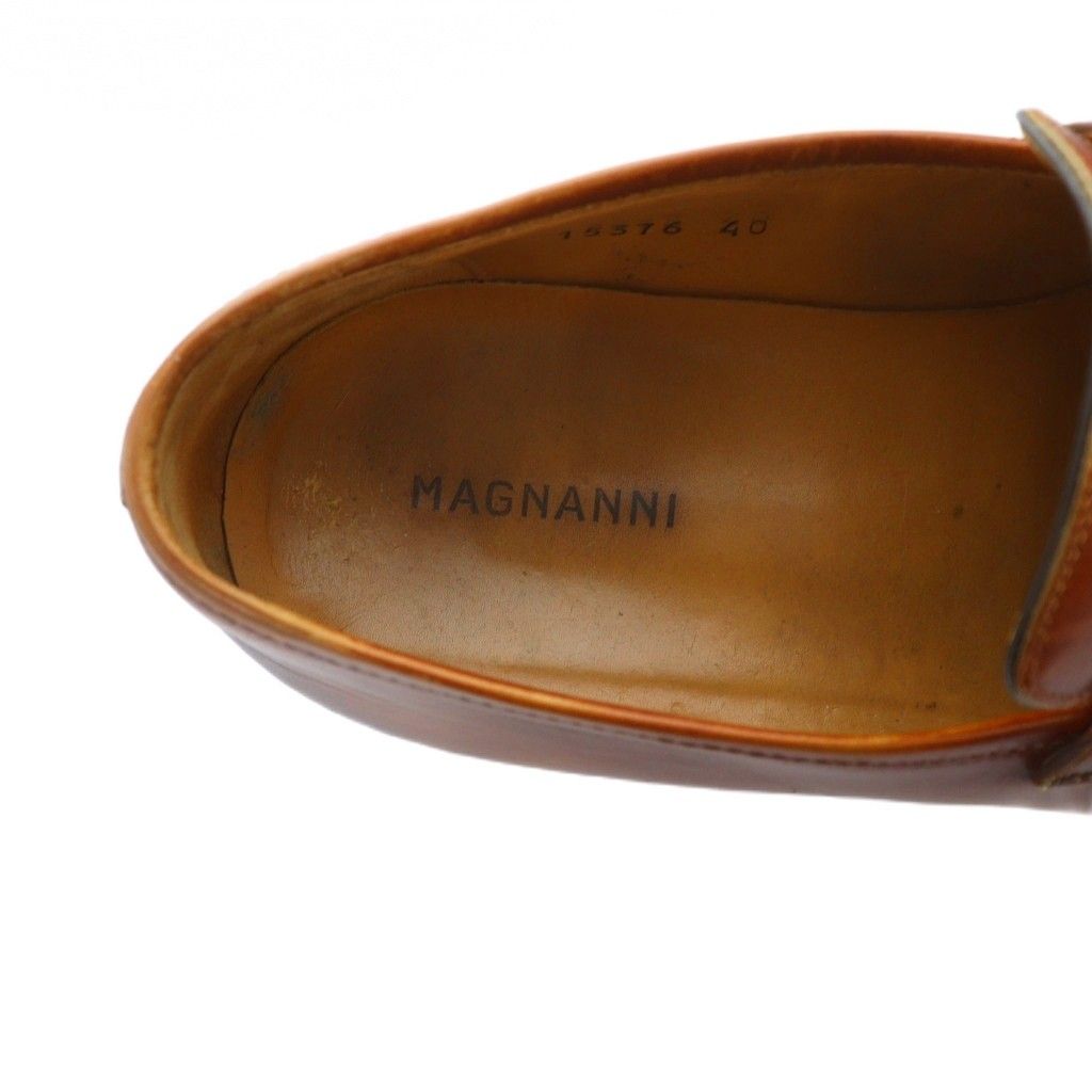マグナーニ MAGNANNI 15376 ローファー 革靴 スクエアトゥ ロゴ レザー