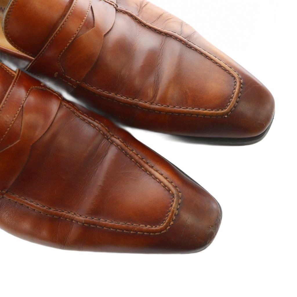 マグナーニ革靴 マグナーニ MAGNANNI 15376 ローファー 革靴 スクエアトゥ ロゴ レザー