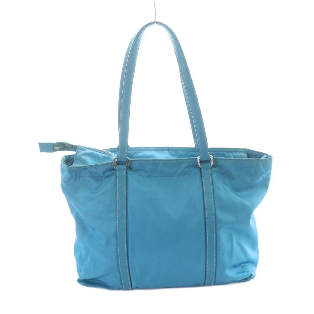 プラダ トートバッグ ハンドバッグ ナイロン 肩掛け 三角ロゴ 鮮やかブルー プラダ トートバッグ ハンドバッグ ナイロン 肩掛け 三角ロゴ 鮮やか