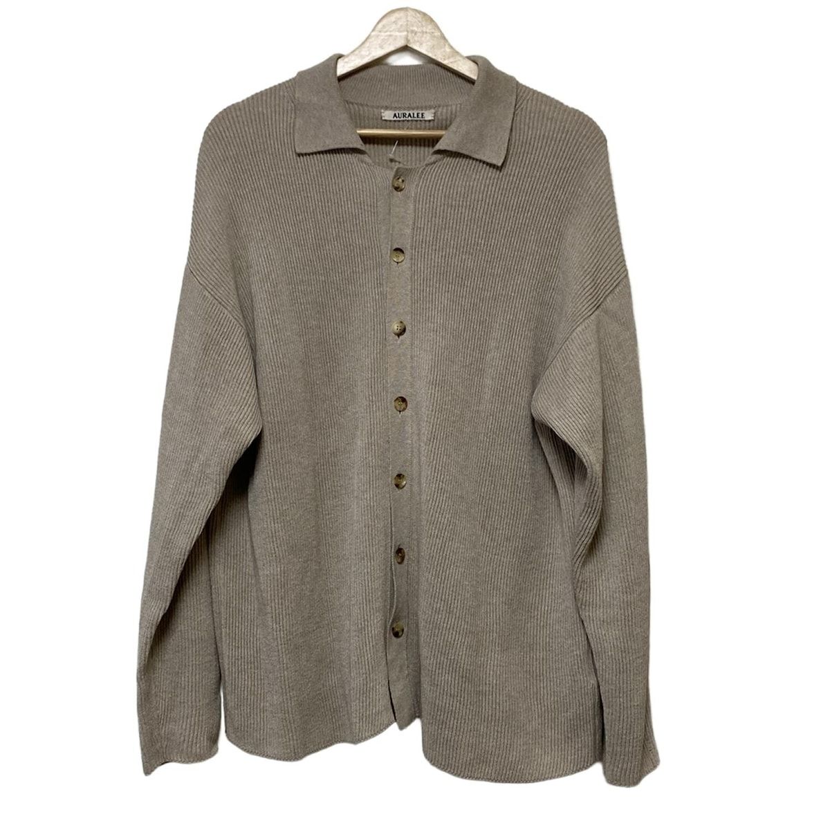 AURALEE カーディガン サイズ4 AURALEE(オーラリー) カーディガン サイズ4 XL メンズ - ベージュ 長袖