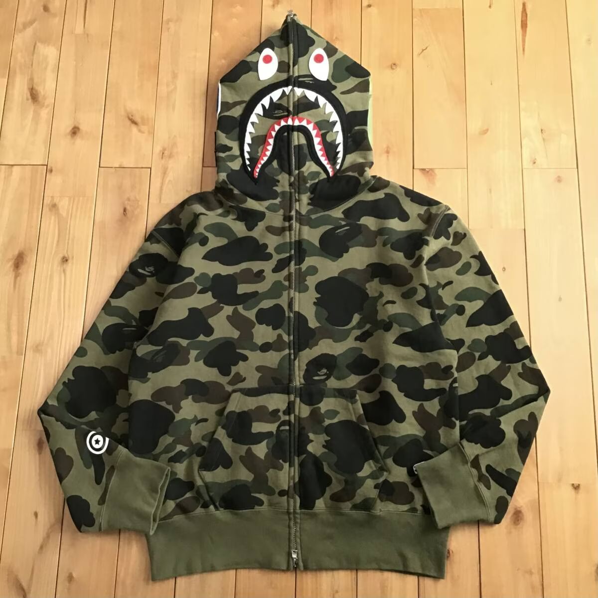 APE シャークパーカー M 1 アベイシングエイプ A BATHING APE 1st CAMO SHARK FULL ZIP HOODIE