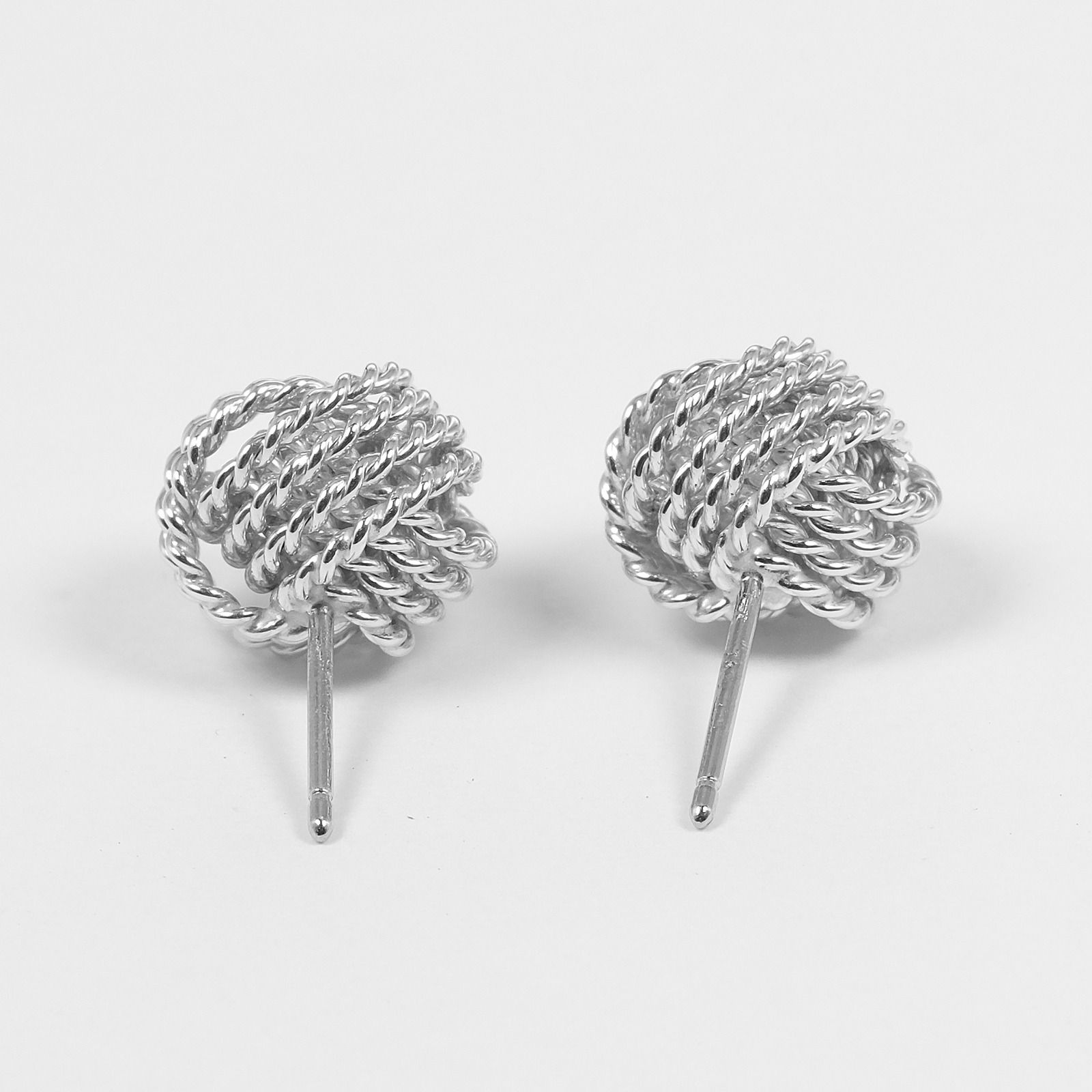 美品 ◇ティファニー サマセット ツイストノット ピアス 925 シルバー 箱付 TIFFANY&Co.（ティファニー） 新品同様 サマセット ツイスト ノット