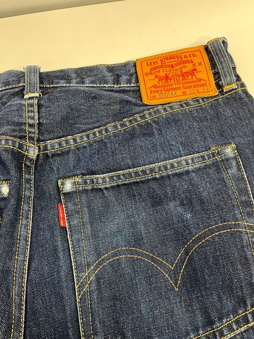 Levi's LVC 大戦モデル　アメリカ製　グリーンスレーキ　付属品完品 リーバイス Levi's LVC 1944年復刻 S501XX 緑スレーキ ヘリンボーン