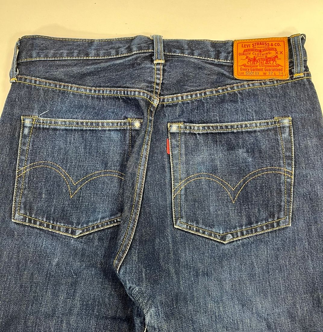 リーバイス Levi's LVC 1944年復刻 S501XX 緑スレーキ ヘリンボーン