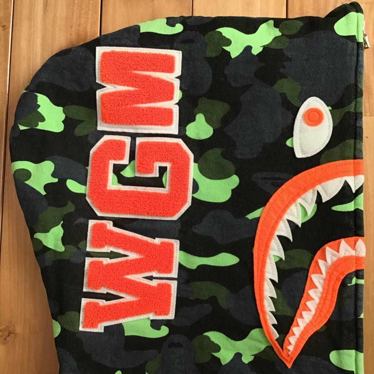 ☆XL☆ 1st camo neon シャーク パーカー shark full zip hoodie a 
