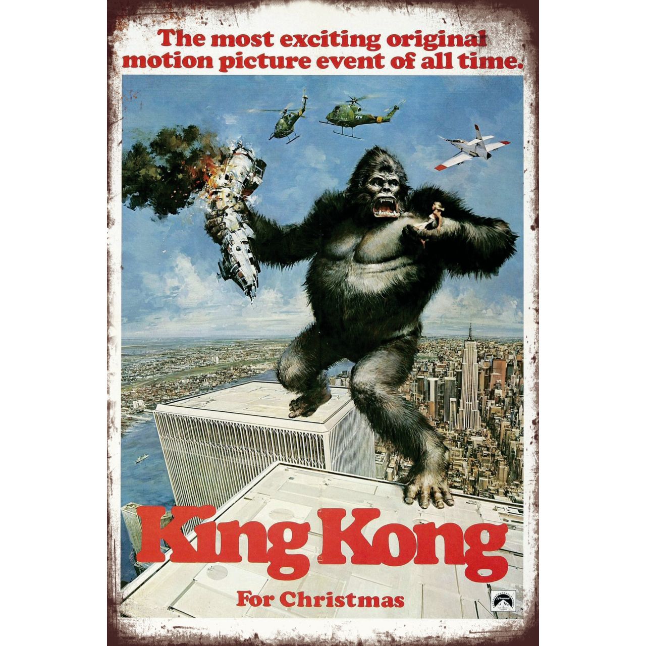 新品 ブリキ看板 レトロ 映画 キングコング KingKong ポスター
