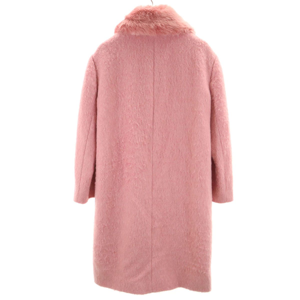 未使用 Kate Spade ケイトスペード フェイク ファーコート 8 ピンク