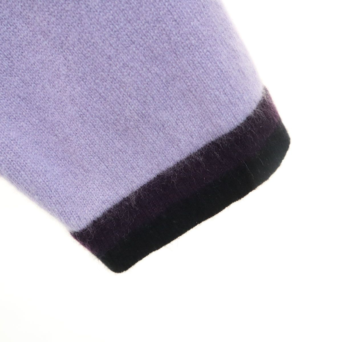 HERMES 100%カシミヤ 紫セーター HERMES - 古着 HERMES エルメス イタリア製 カシミヤ100％ 長袖 ハーフ