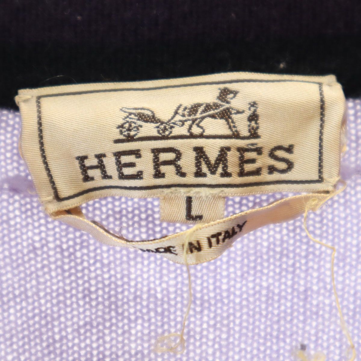 HERMES エルメス イタリア製 カシミヤ100％ 長袖 ハーフジップ ニット