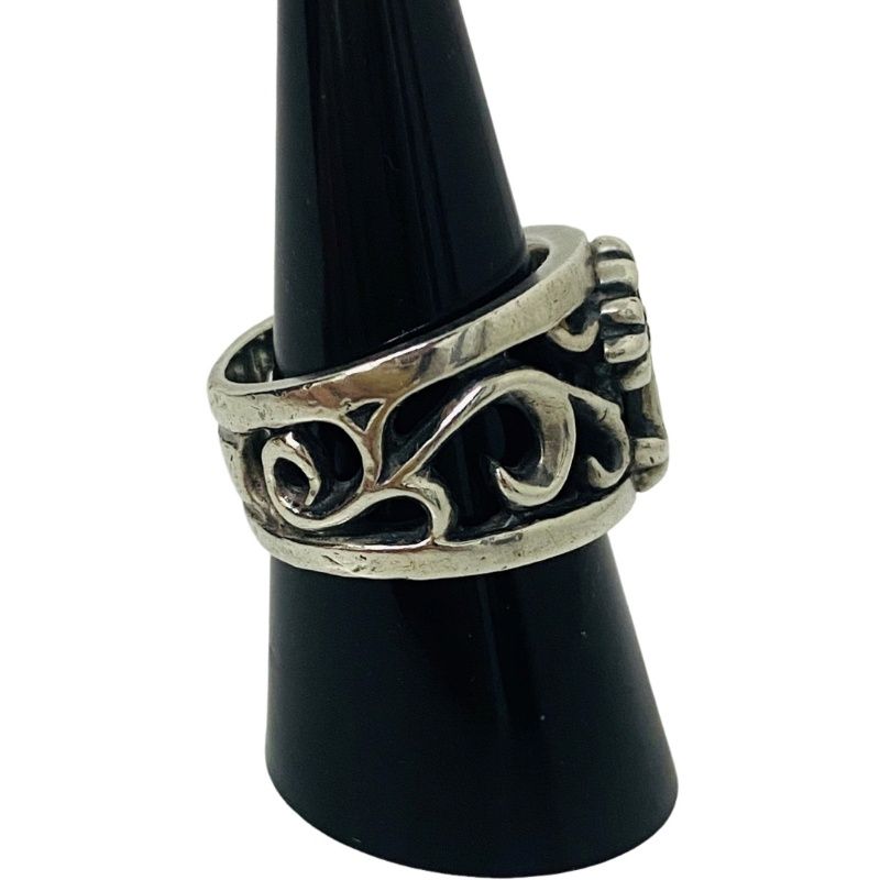 A&G エーアンドジー クロスリング シルバー 925 指輪 メンズ 【中古