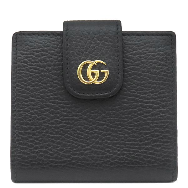 グッチ GUCCI 二つ折り財布 GG プチマーモント コンパクト ジップ 