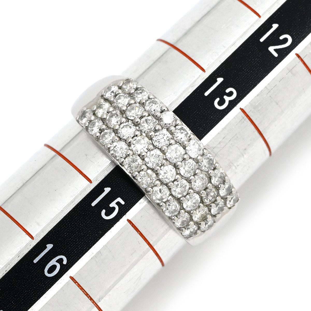 6725A 鑑別書付き Pt900 ダイヤモンド1.01ct 8.5号 5.5g 指輪 プラチナ 