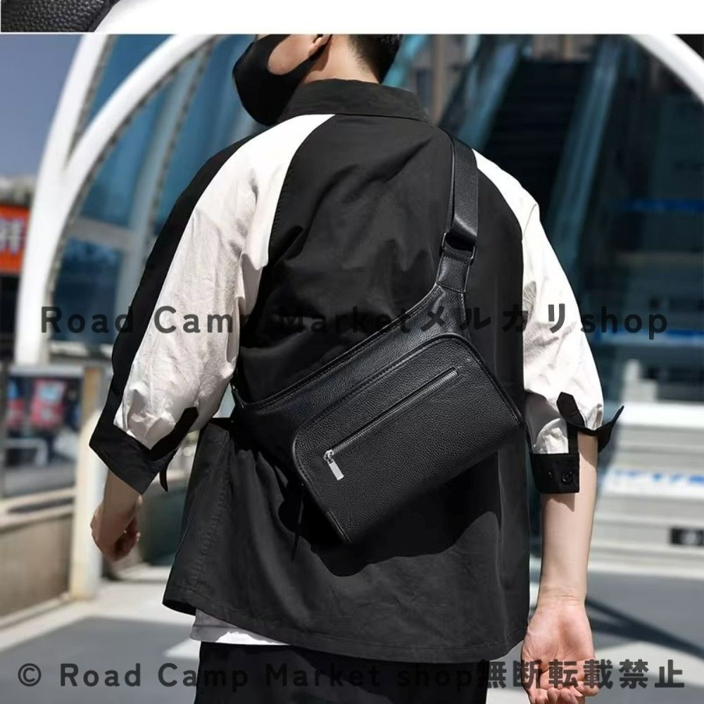 クロスボディバッグ メンズ 本革 コンパクト 大容量マルチ