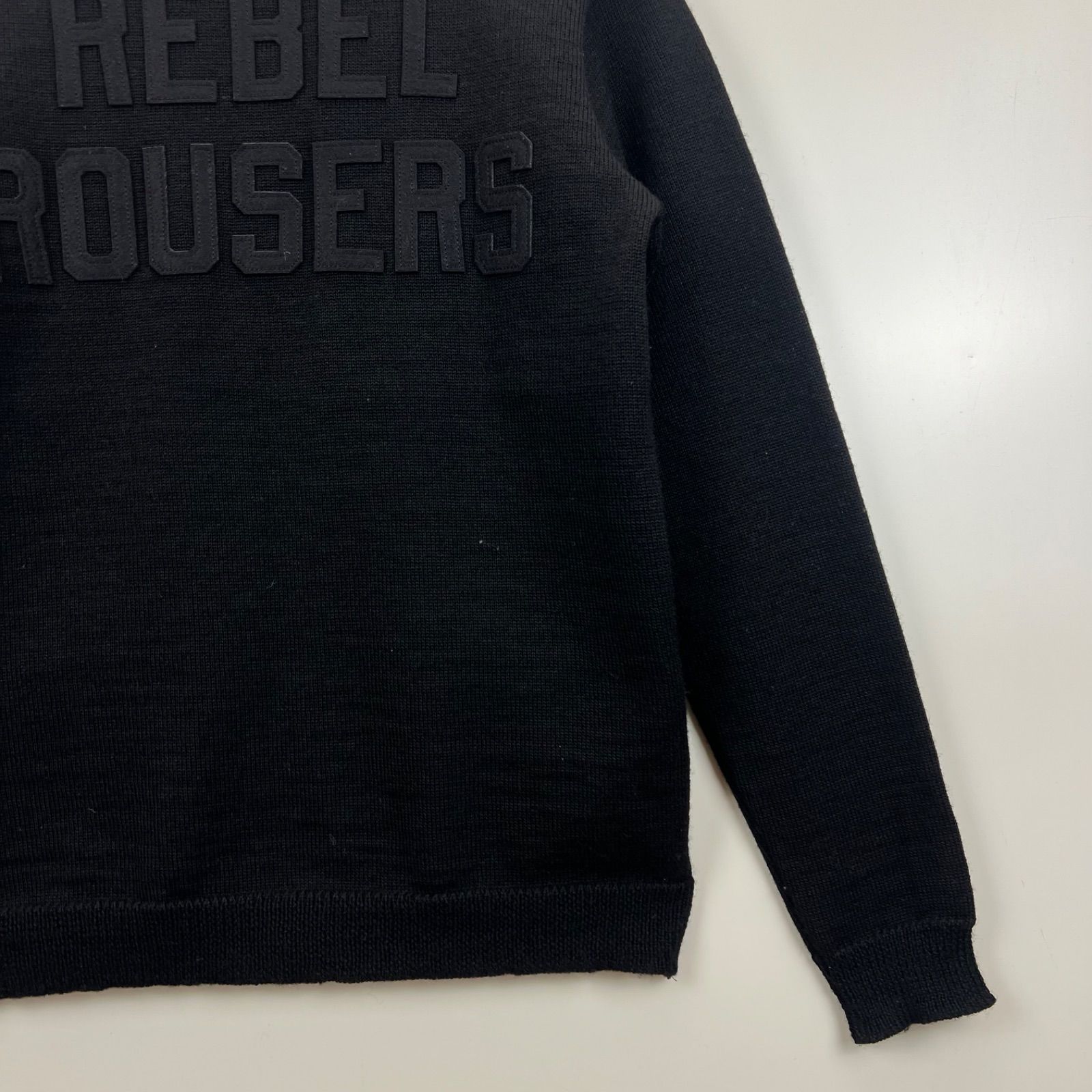 Rags McGREGOR BACK logo wool zip cardigan S ラグス マックレガー 