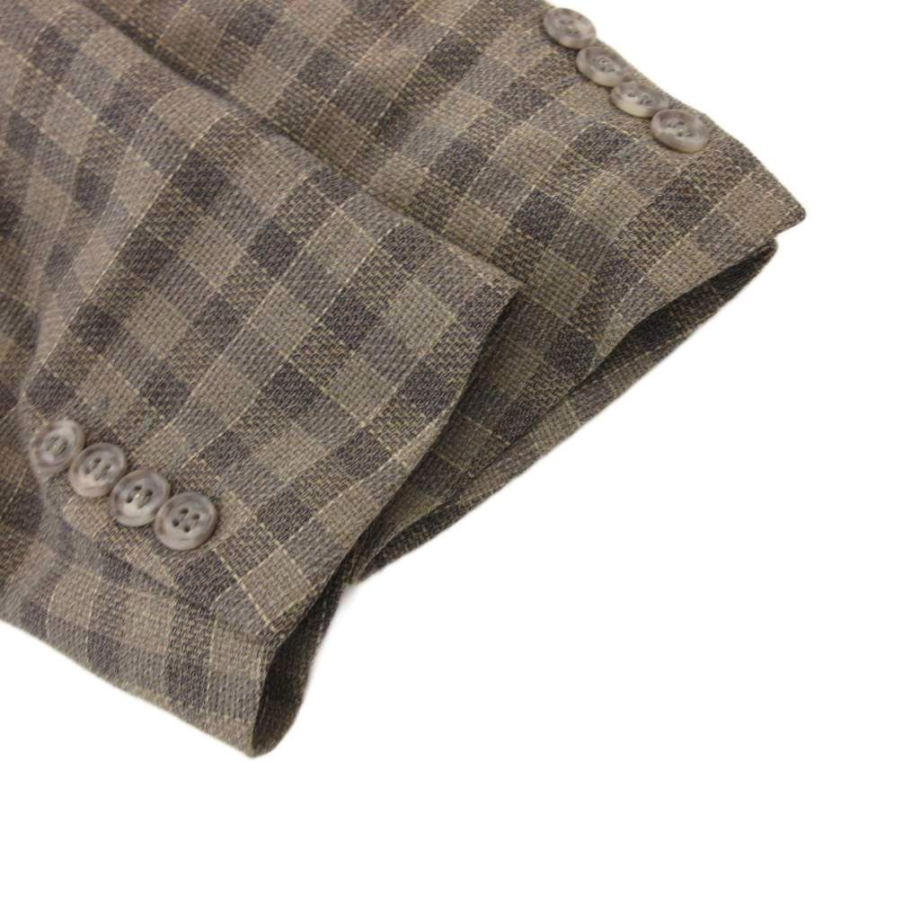 DUNHILL ダンヒル カシミヤ ウールチェック柄 テーラードジャケット 48