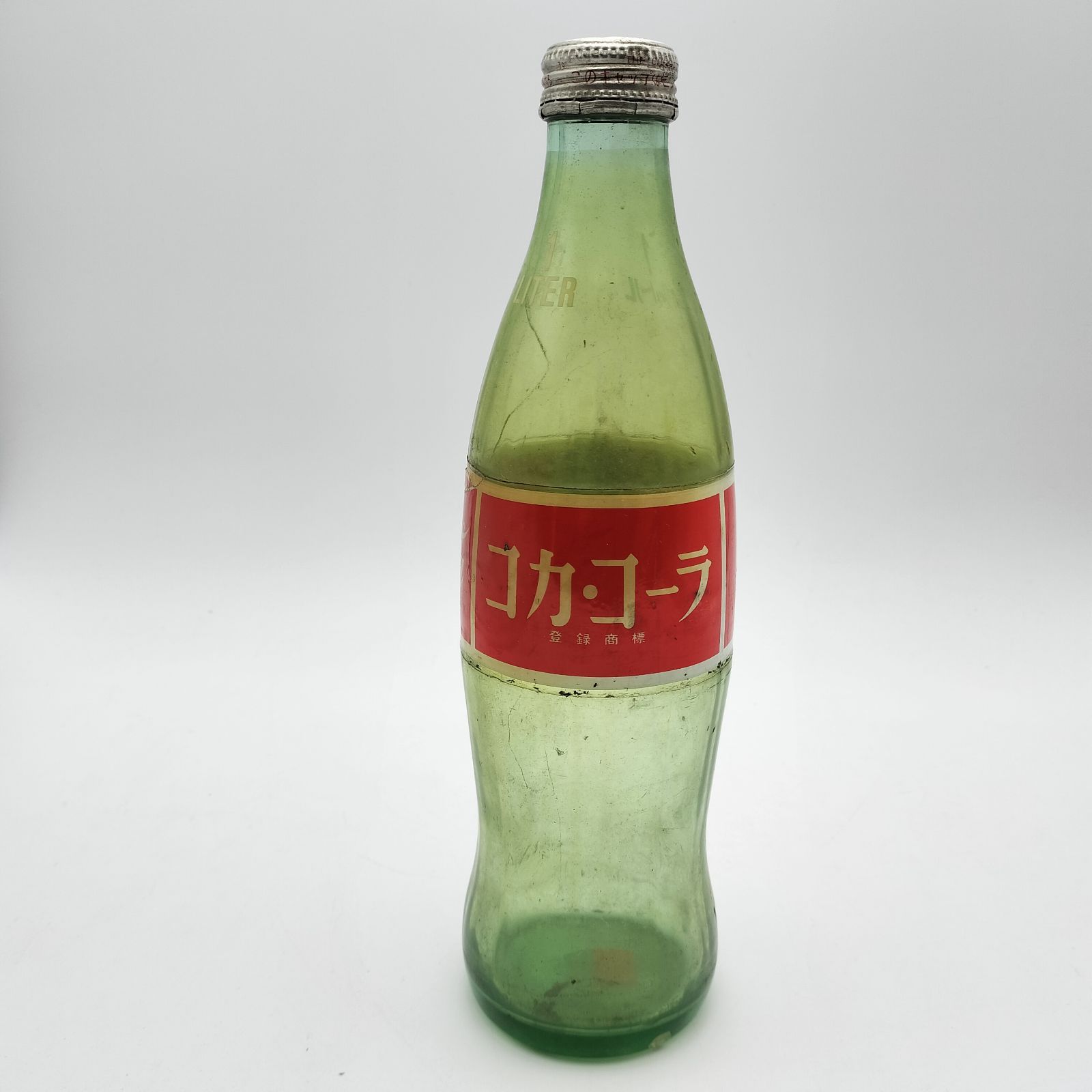 昭和レトロ ガラス空き瓶3本 コカコーラ1L & スプライト1L & ペプシ