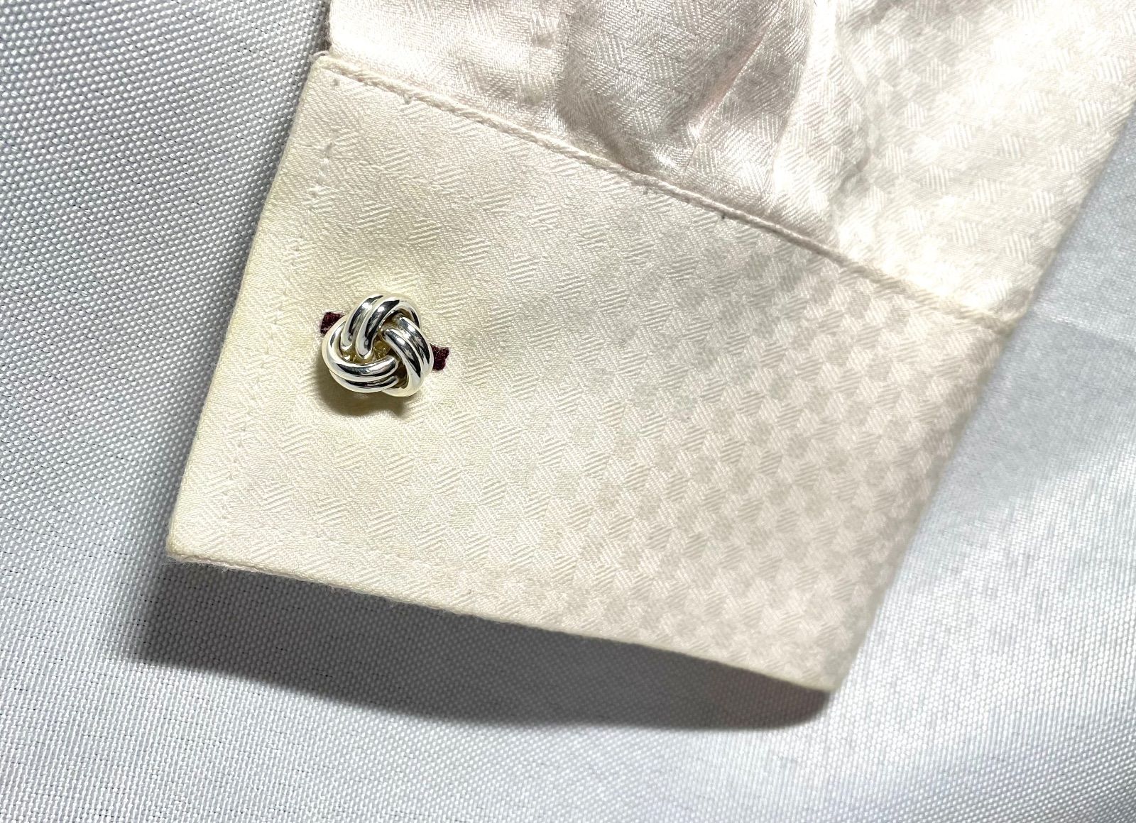 美品 TIFFANY ティファニー ツイストノットカフス ボタン カフリンクス