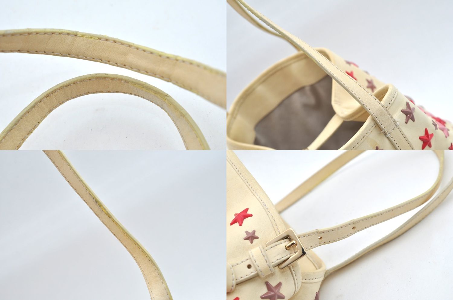 レディース JIMMY CHOO スタースタッズ トートバッグ ベージュ