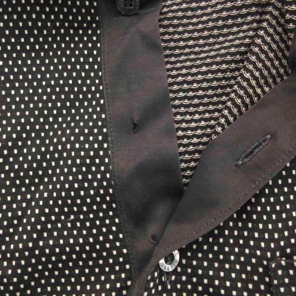 ダンヒル dunhill ポロシャツ 半袖 M 黒 ブラック ドット柄 /FF □GY53