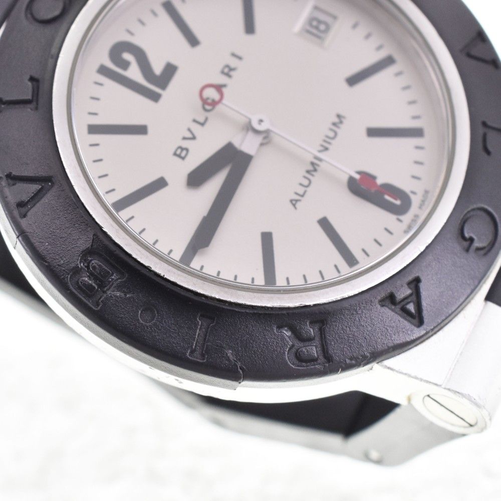 ベルト訳あり ブルガリ BVLGARI AL38A アルミニウム デイト 自動巻き