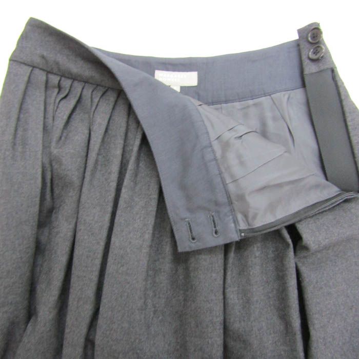 マーガレットハウエル スカート ボトムス ギャザー フレア ウール