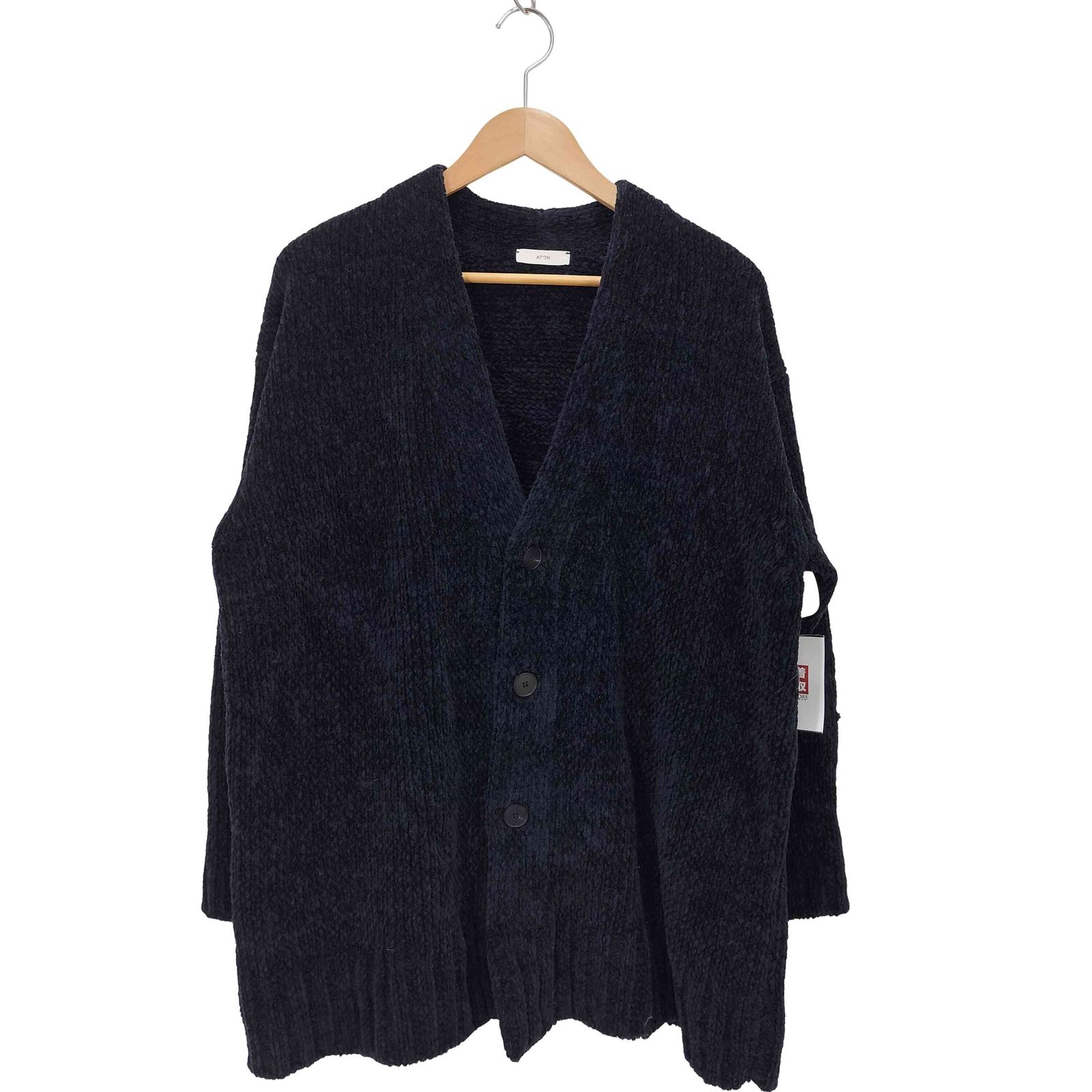 ATON エイトン カーディガン XL 青 【古着】【】【送料無料】 ATON