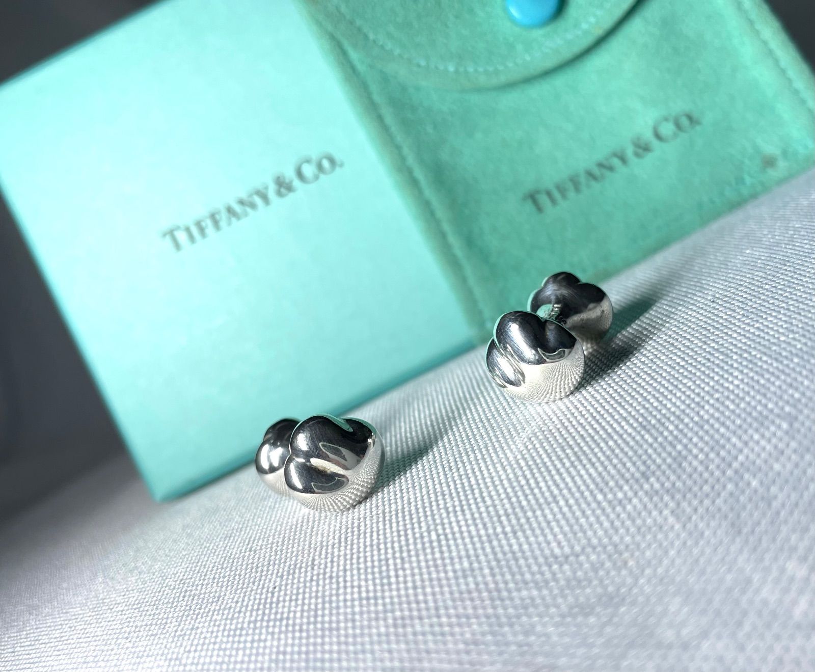 美品 Tiffany ティファニー サッカーボールカフス カフリンクス