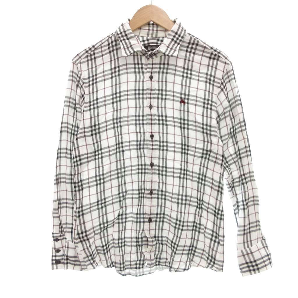 BURBERRY BLACK LABEL 長袖シャツ ホワイト ノバチェック 3 BURBERRY BLACK LABEL 長袖シャツ ホワイト ノバチェック 3