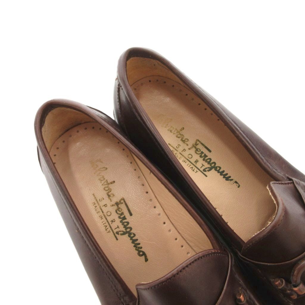 美品 サルヴァトーレフェラガモ ホースビットローファー 25cm サルヴァトーレ フェラガモ ホースビット ローファー レザー シルバー